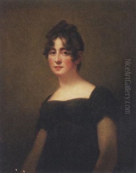 Portrait Of A Lady (mrs. Hamilton Dundas?) In A Black Dress - view 1