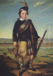 The Young Highlander With Aberdeen In The Distance by John Watson Gordon