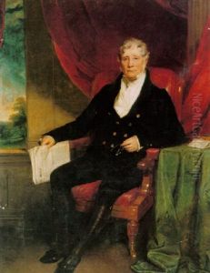Portrait Of William Gilpin Wearing A Black Coat by John Watson Gordon
