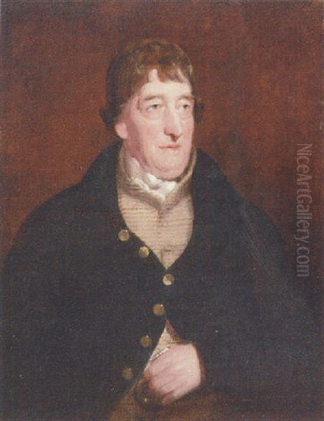 Portrait Of William Turnbull In A Blue Coat With Striped Waistcoat And White Stock - view 1