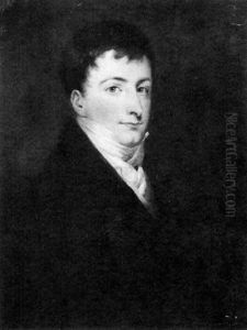 Portrait Of A Young Gentleman Wearing A White Stock And Black Coat