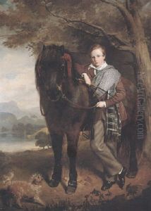 Portrait Of A Young Boy With A Pony