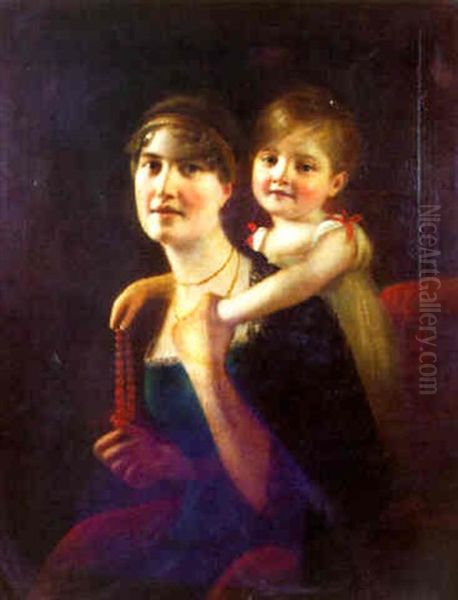 Portrait Of Mary Macleod And Her Daughter Catherine - view 1