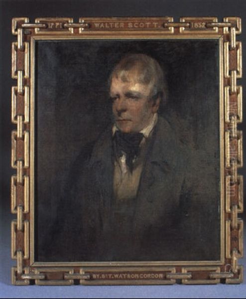 Portrait Of Sir Walter Scott With Black Neckerchief - view 1