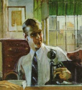 Man About To Make Phone Call by Leon Gordon