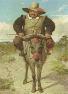 Sancho Panza On His Donkey by Robert James Gordon