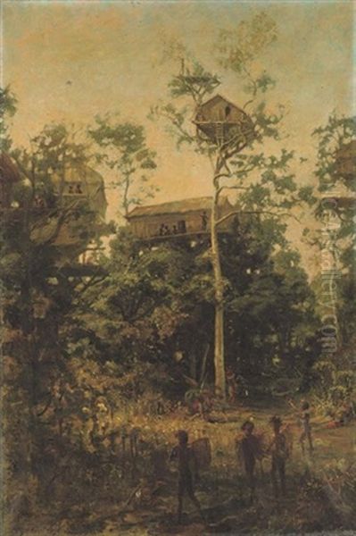 Tree Dwellers Of New Guinea, Village Of Verburi - view 1