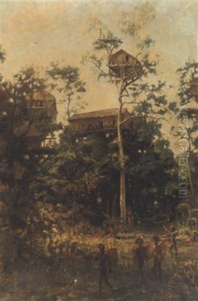Tree Dwellers Of New Guinea, Village Of Verburi - view 1