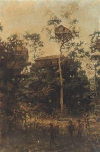 Tree Dwellers Of New Guinea, Village Of Verburi