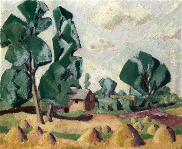 The Cornfield (+ Oil Sketch, Verso) - view 1