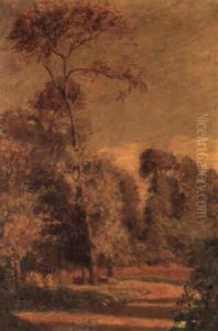 Figure In A Landscape, Neuville Les Dieppe by Spencer Frederick Gore