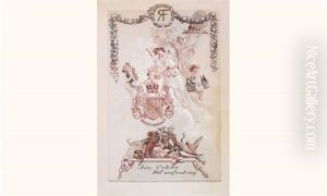 Projet D'artiste Pour Le Menu Offert Au Roi Ferdinand De Bulgarie, Le 16 Octobre 1905 by Auguste Francois Gorguet