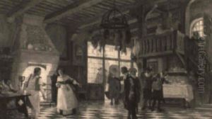 Study For The Poets' Rottisserie by Auguste Francois Gorguet