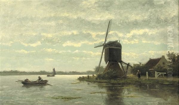 Rowing Near A Windmill - view 1