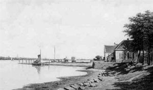 A House On The Waterfront, Rotterdam In The Distance by Jacobus van Gorkum