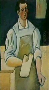 Portrait Of Hans Burkhardt by Arshile Gorky
