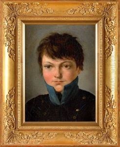 Portrait Du Vice Amiral Louis Francois Jean Leblanc, En Buste De Face, Lorsqu"il Etait Enfant, En Uniforme D"ecole