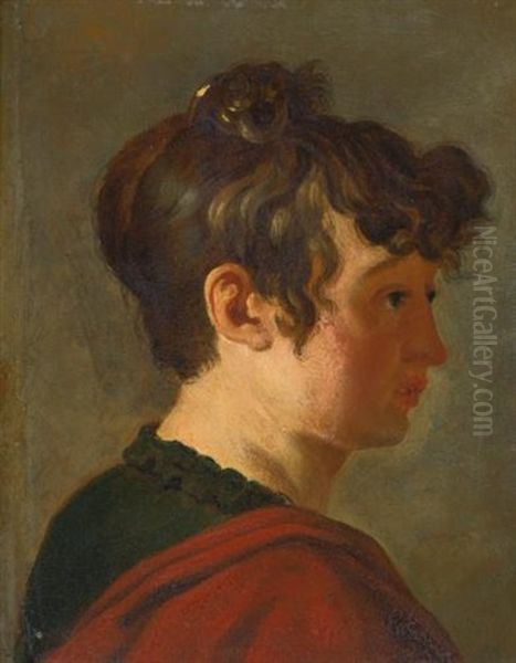Profile Portrait Of A Lady, Head And Shoulders - view 1