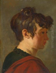 Profile Portrait Of A Lady, Head And Shoulders