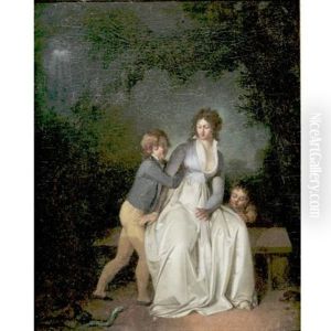 Mother And Her Sons by Henri Nicolas Van Gorp