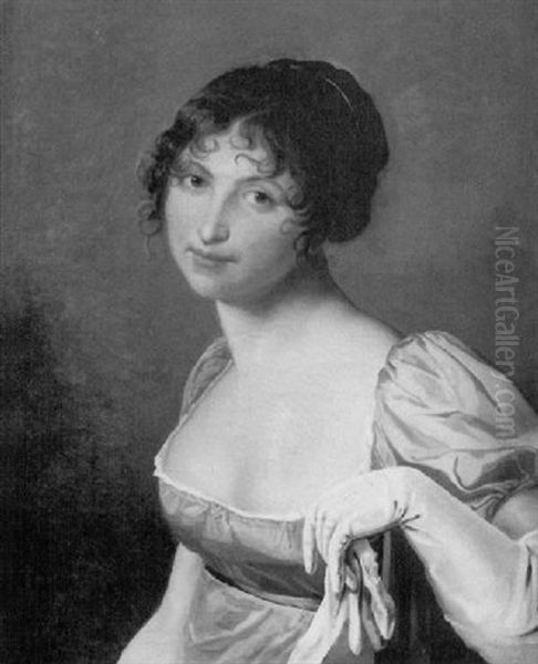 Portrait De Jeune Fille A La Robe Gris Perle - view 1