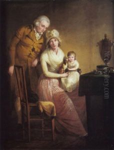 Portrait De Famille Dans Un Interieur by Henri Nicolas Van Gorp
