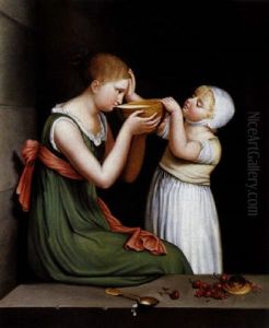 La Petite Fille Au Bol De Lait