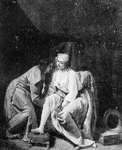 An Amorous Couple In An Interior by Henri Nicolas Van Gorp