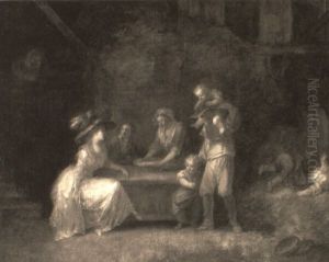 An Elegant Lady Visiting The Family Of Her Wet Nurse In An Interior