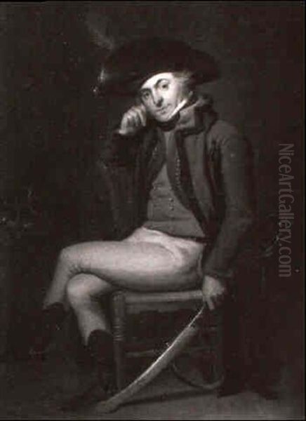 Portrait D'officier Assis Dans Un Interieur - view 1