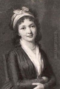Jeune Femme En Buste Assise De Trois-quarts Vers La Droite by Henri Nicolas Van Gorp