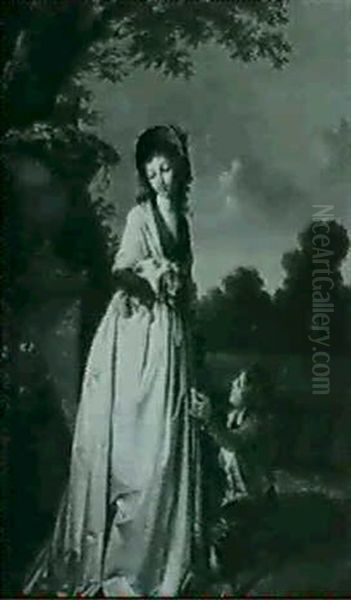 Jeune Fille Au Chien - view 1