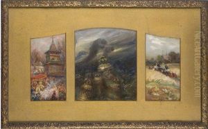 Procesja (triptych) by Konstanty Gorski (Gorski)