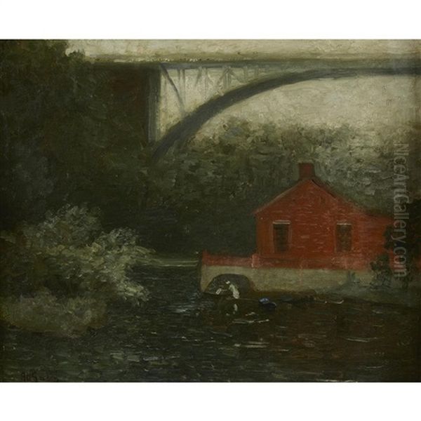 Rowing Scene At Panther Hollow, Pittsburgh - view 1