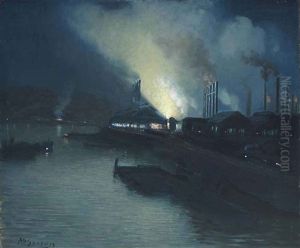 Portrait Of A Steel Mill, Pennsylvania by Aaron Harry Gorson