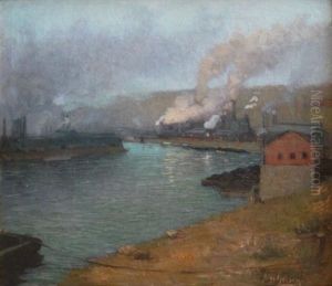Steel Mills On A River by Aaron Harry Gorson
