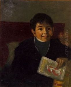 Portrait Of A Young Boy by Aaron Harry Gorson