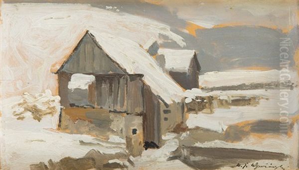 Hut In A Winter Landscape - view 1