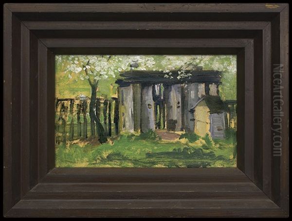 Gate And Blooming Apple Tree - view 1