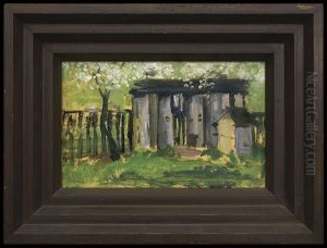 Gate And Blooming Apple Tree by Michael Gorstkin-Wywiorski