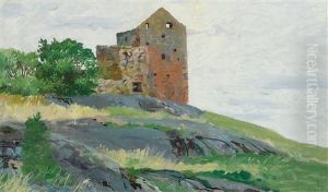 Ruinen Auf Einer Anhohe by Michael Gorstkin-Wywiorski
