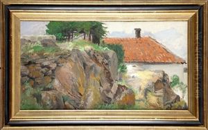 Czerwony Dach Za Skalami