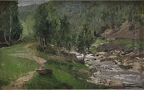 Bergslandskap Med Fors - view 1