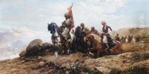 Cossacks Gathering For The Hunt by Michael Gorstkin-Wywiorski
