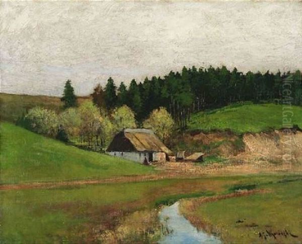 Sommerlandschaft Mit Bachlauf - view 1