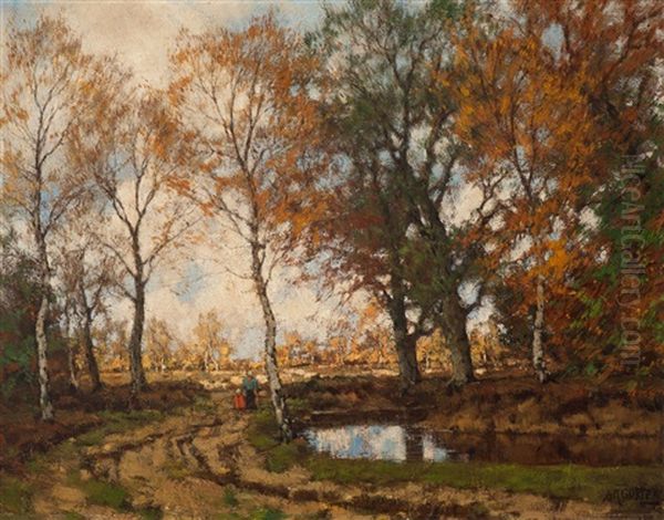 Along The Vordense Stream In Autumn - view 1
