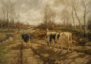 Landschap Met Koeien by Arnold Marc Gorter