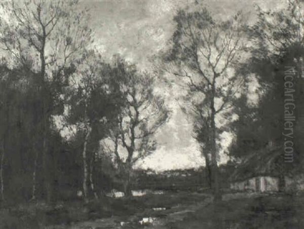 Landscape With A Thatched Roof Cottage - view 1