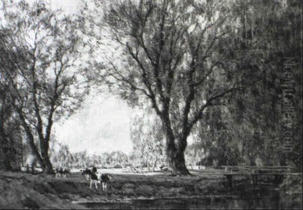 Cows Near The Brook Of Vorden - view 1