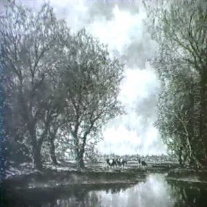 Cows Along A Riverbank